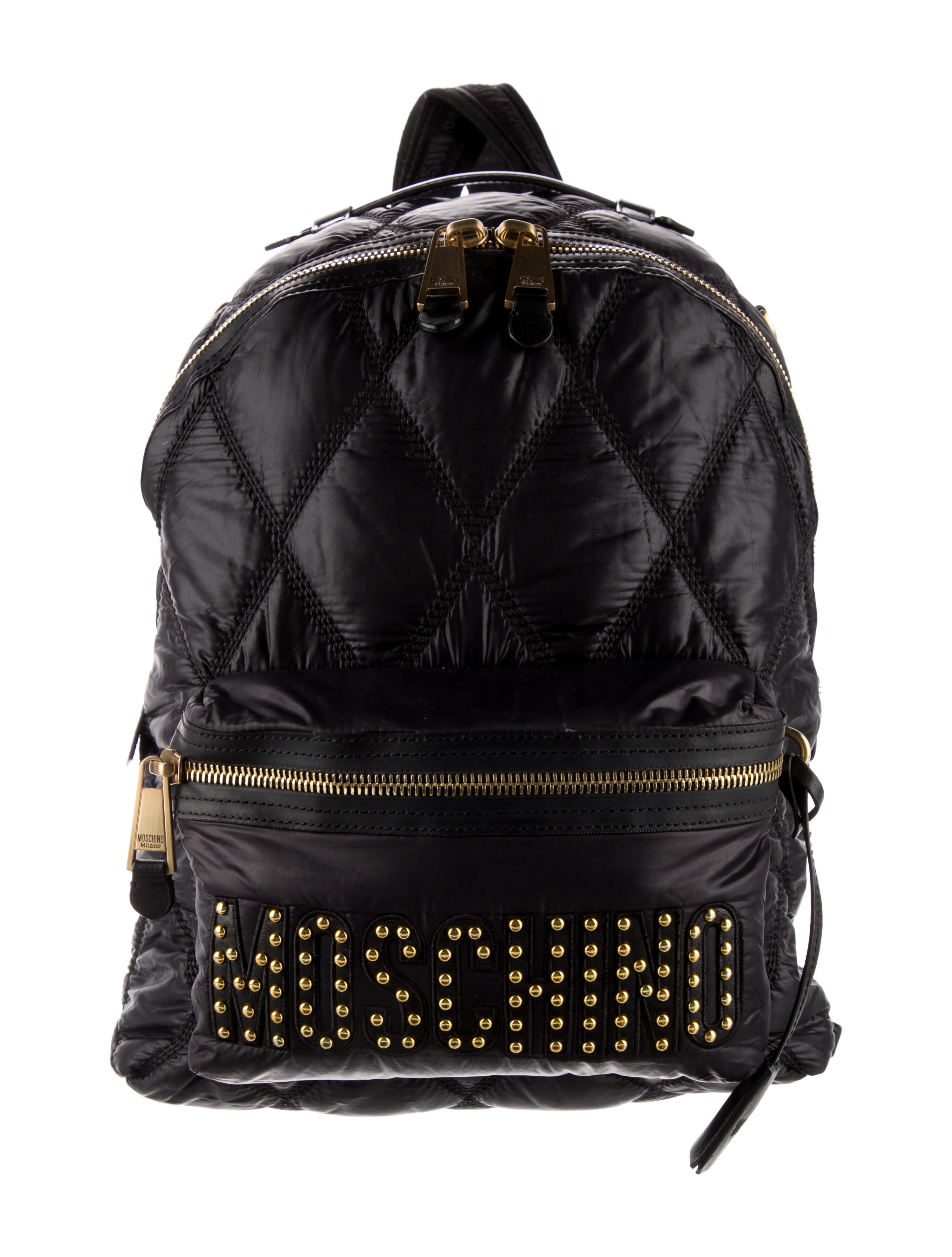 MCM Vintage Leather Quilted Backpack Black Backpacks, Handbags