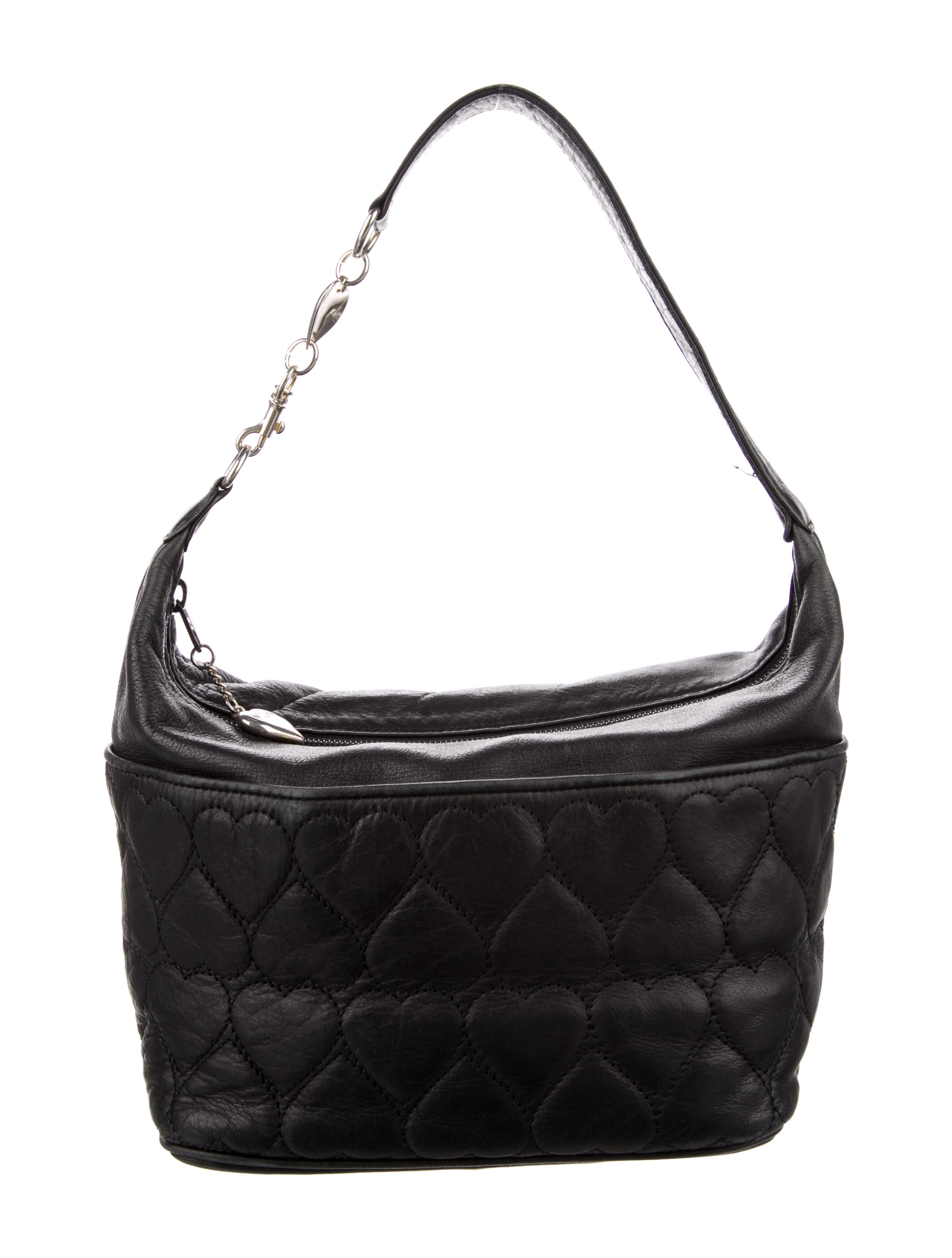 Moschino Leather Shoulder Bag Black Shoulder Bags, Handbags