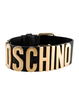 Moschino Couture Leather Choker Necklace