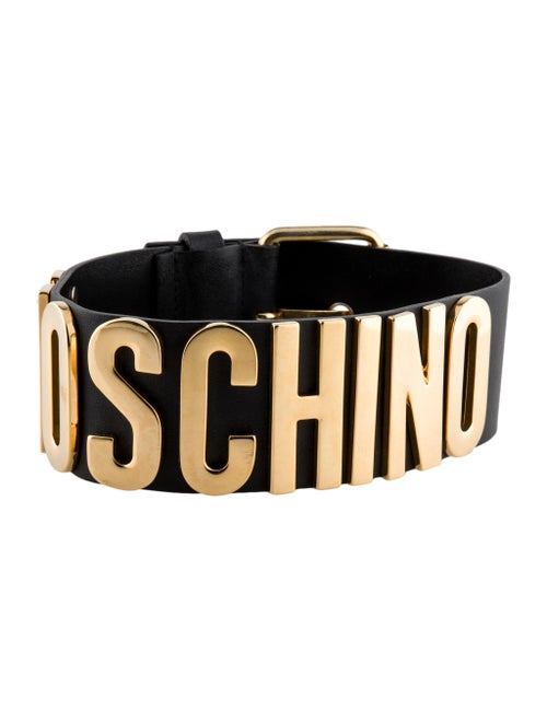 Moschino Couture Leather Choker Necklace