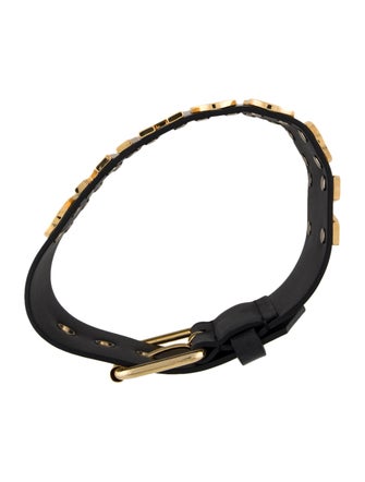 Moschino Couture Leather Choker Necklace