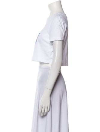 Moschino Graphic Print Crew Neck Crop Top