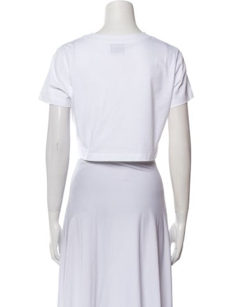 Moschino Graphic Print Crew Neck Crop Top