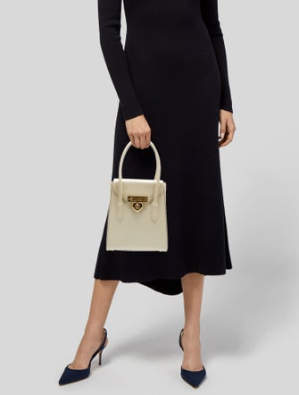 Moschino Leather Top Handle Bag