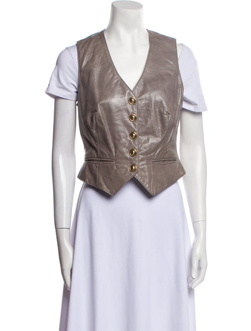 Moschino Late 1980's - Early 1990's Leather Vest