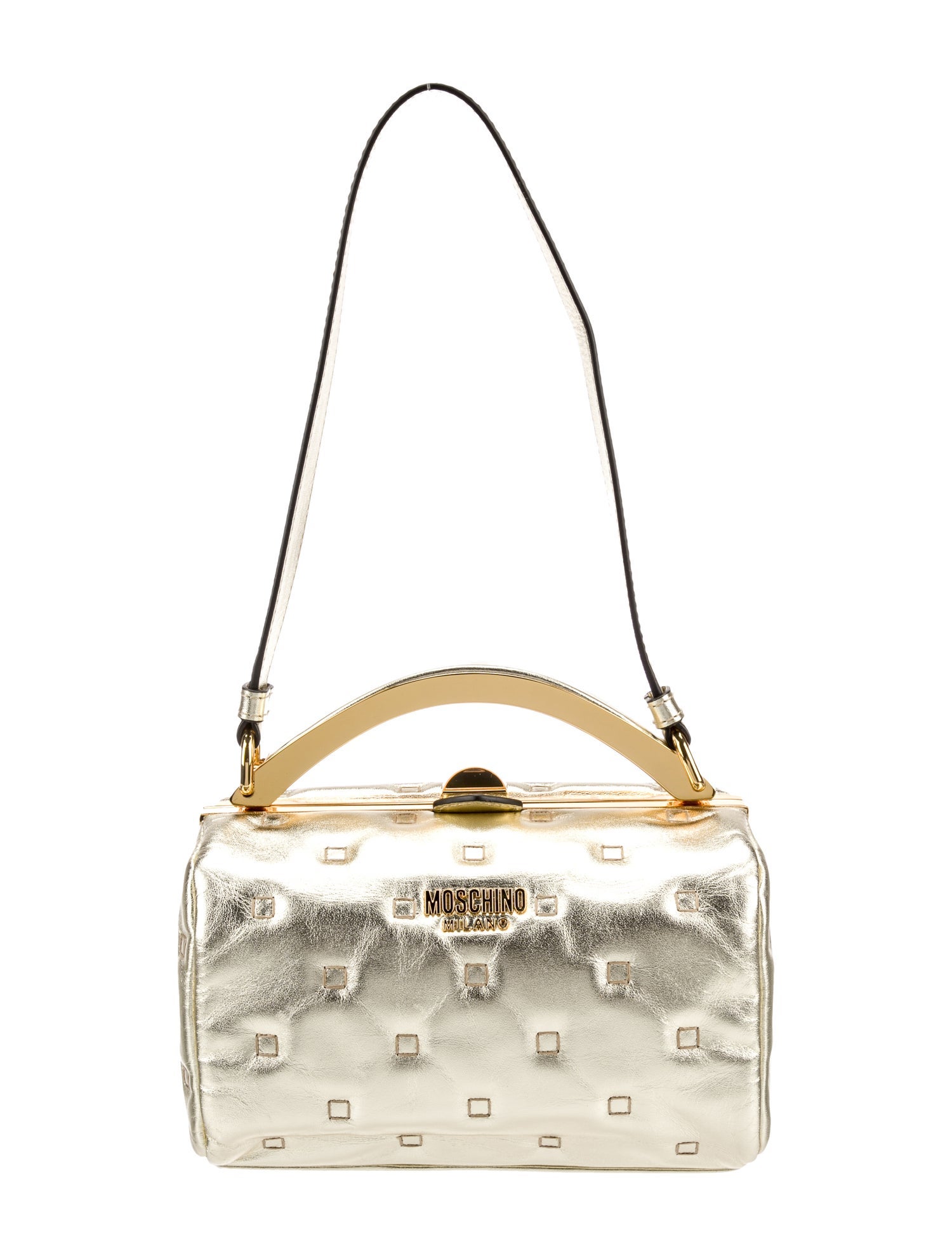 Moschino Leather Top Handle Bag