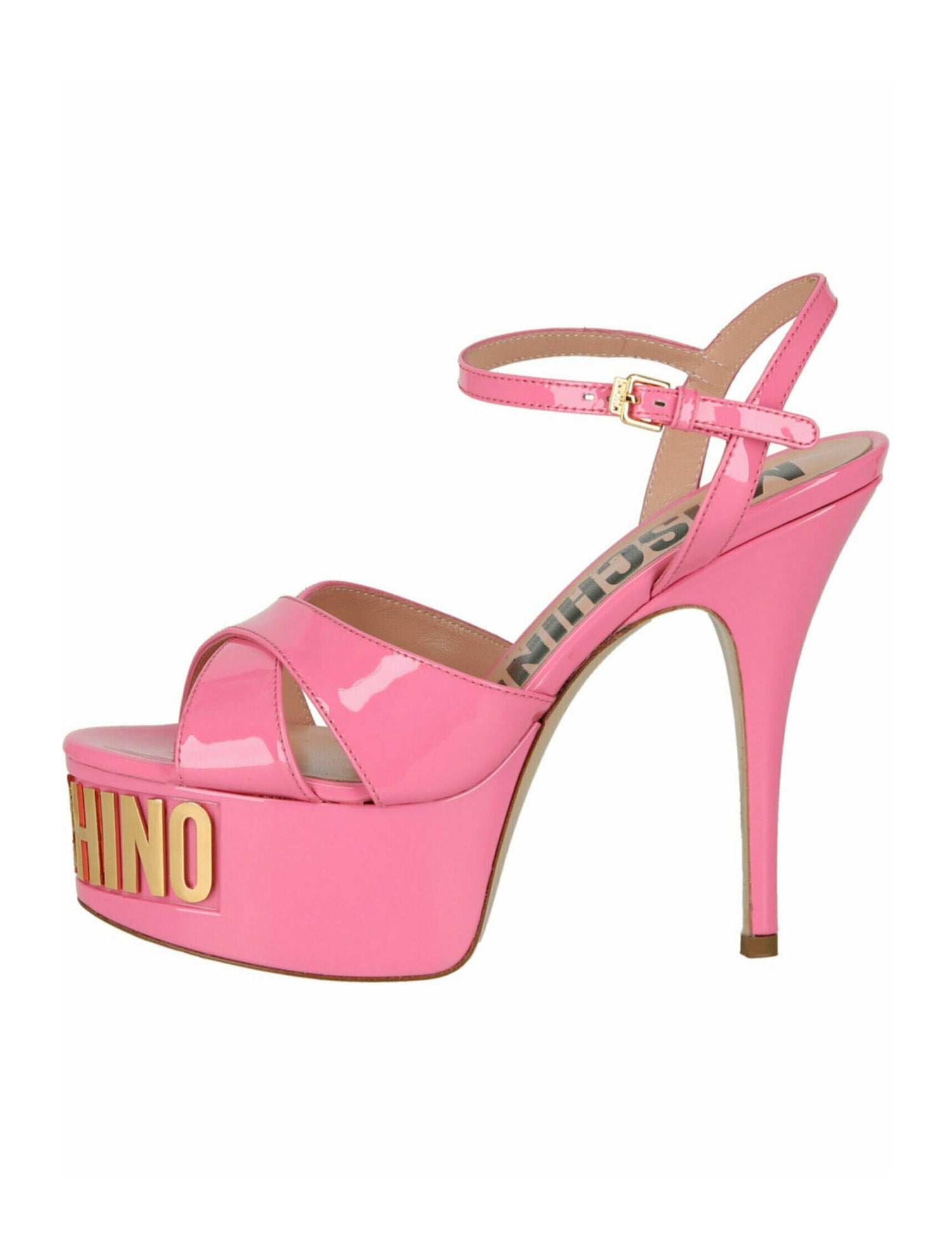 Moschino Lettering Leather Sandals w/ Tags