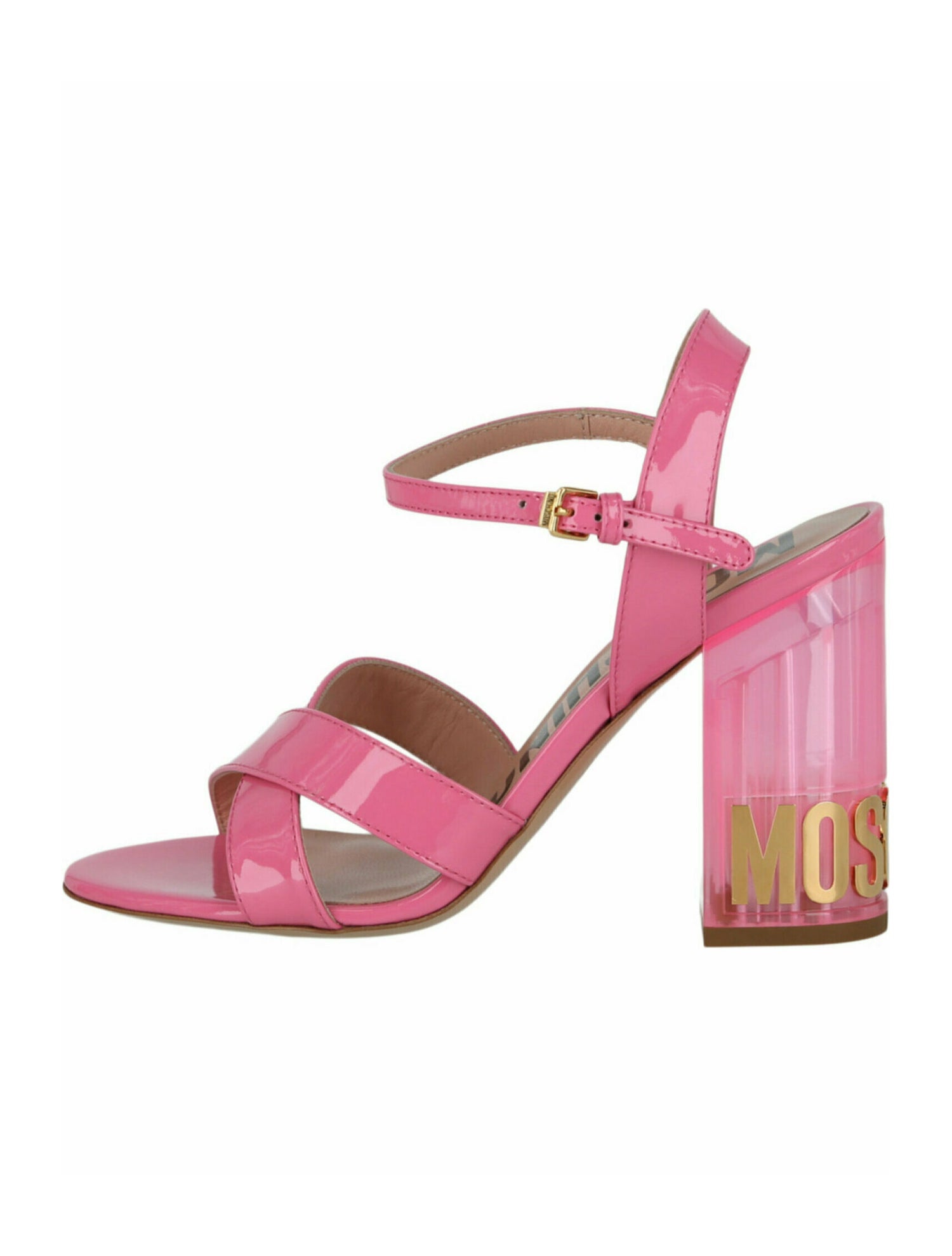 Moschino Lettering Leather Sandals w/ Tags