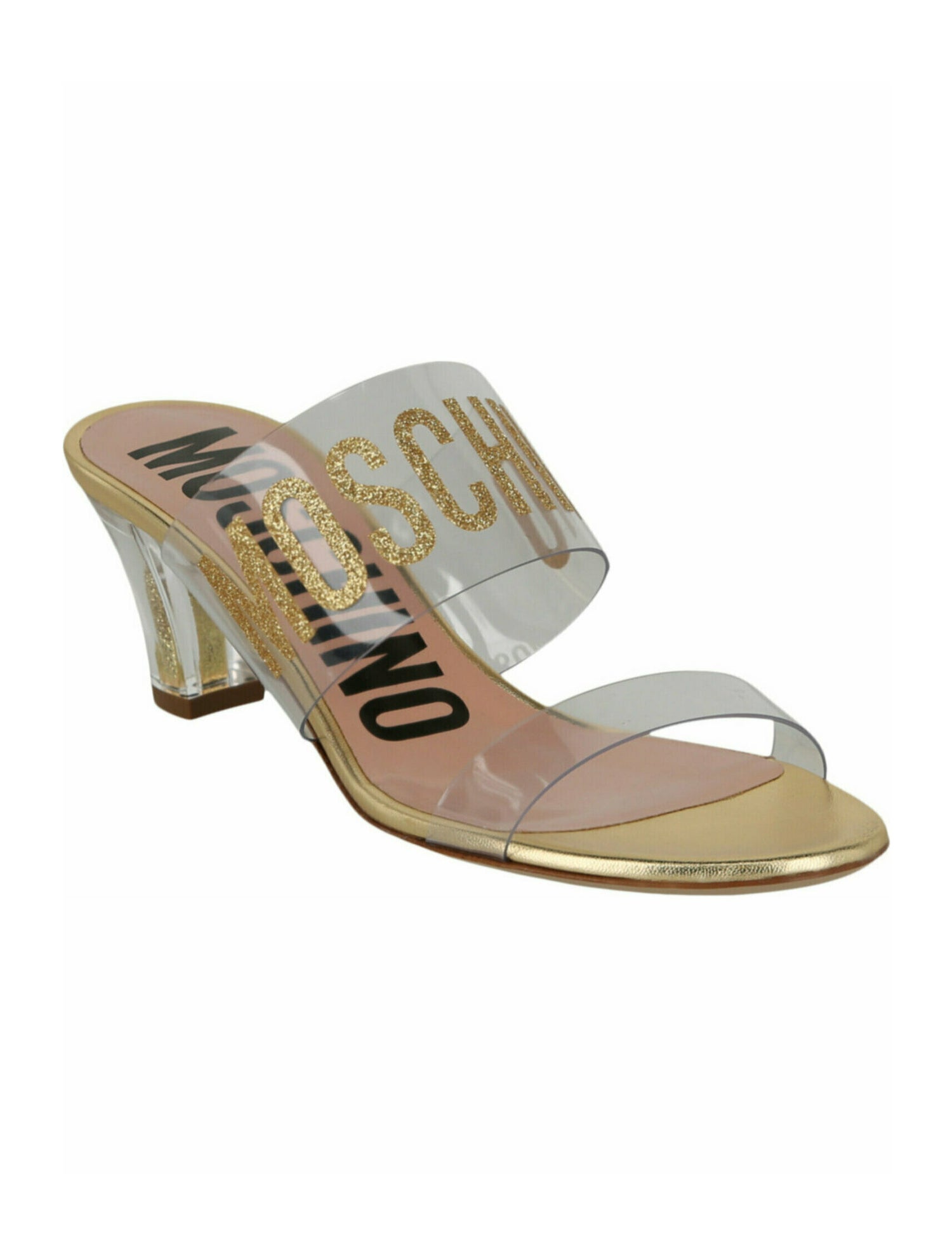 Moschino Lettering PVC Sandals w/ Tags