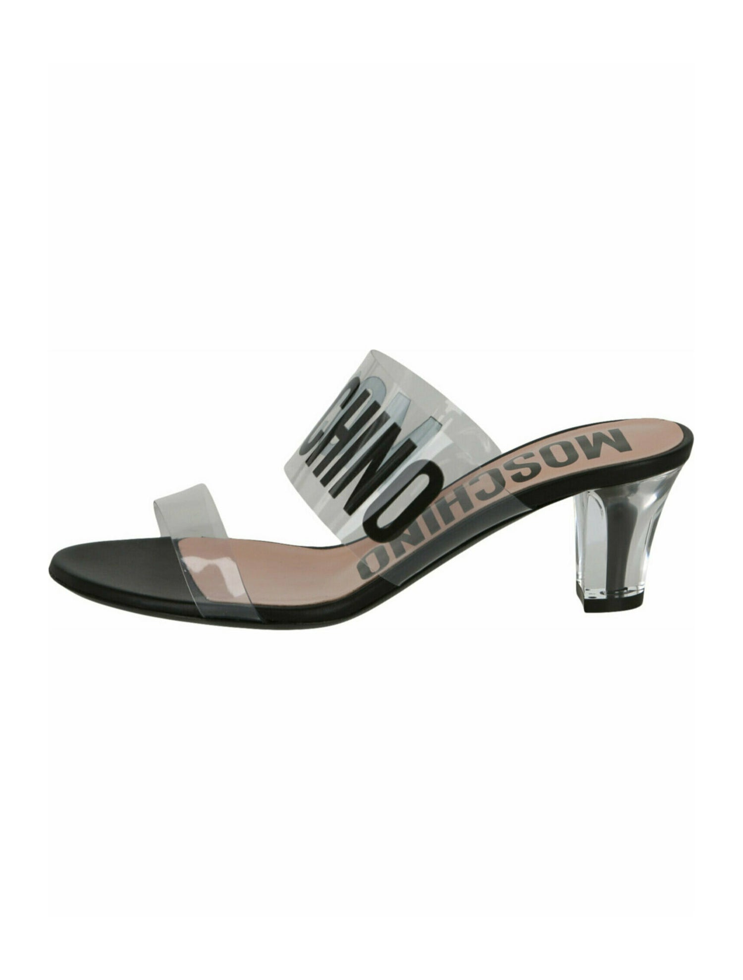 Moschino Lettering PVC Sandals w/ Tags