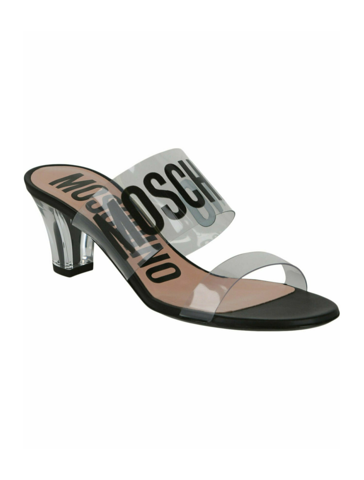 Moschino Lettering PVC Sandals w/ Tags