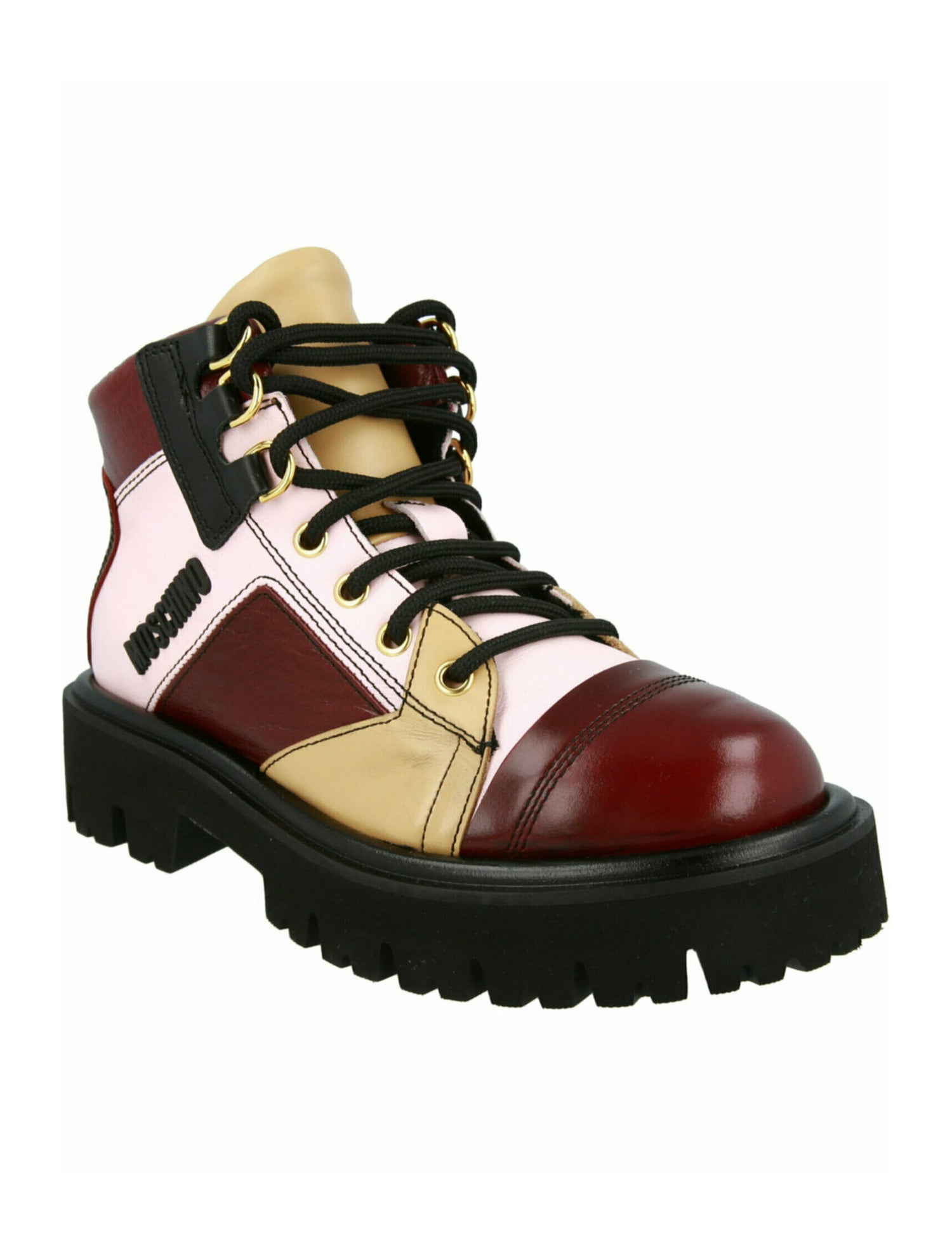 Moschino Calf Leather Lace-Up Boots w/ Tags