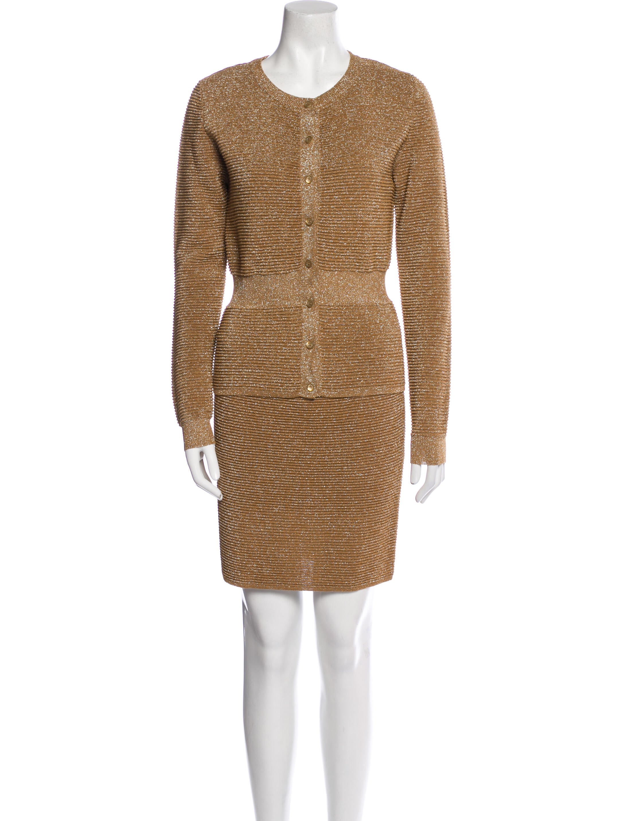 Moschino Glitter Accents Skirt Set