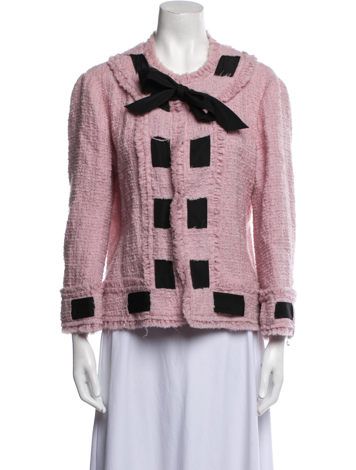 Moschino Tweed Tweed Pattern Evening Jacket