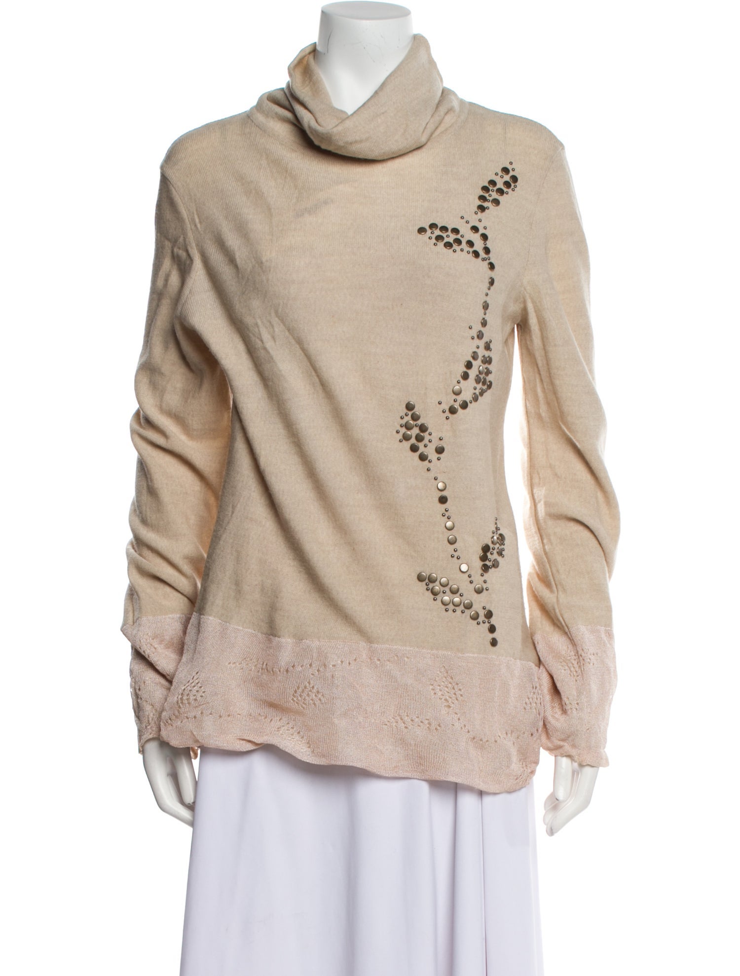 Moschino Virgin Wool Cowl Neck Sweater