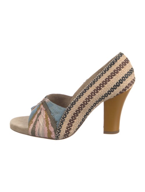 Dries Van Noten Jute Pleated Accents Pumps