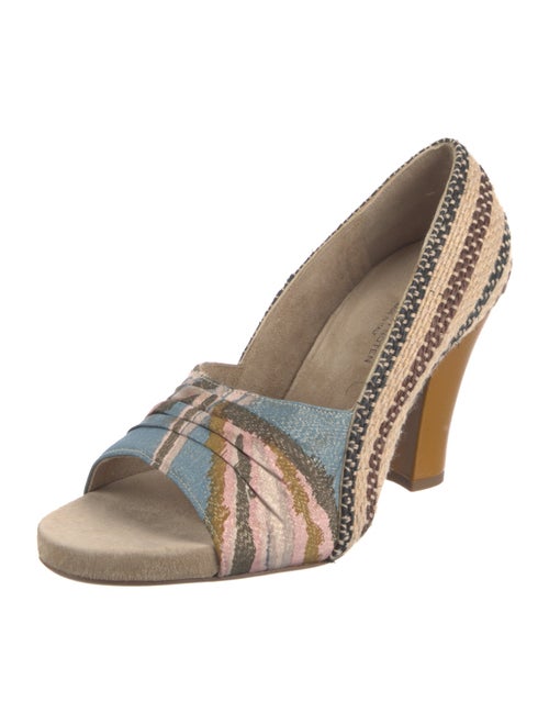 Dries Van Noten Jute Pleated Accents Pumps