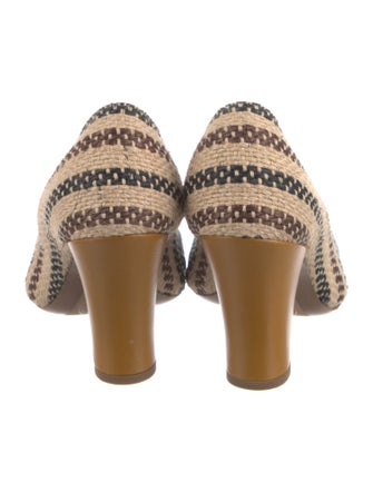 Dries Van Noten Jute Pleated Accents Pumps