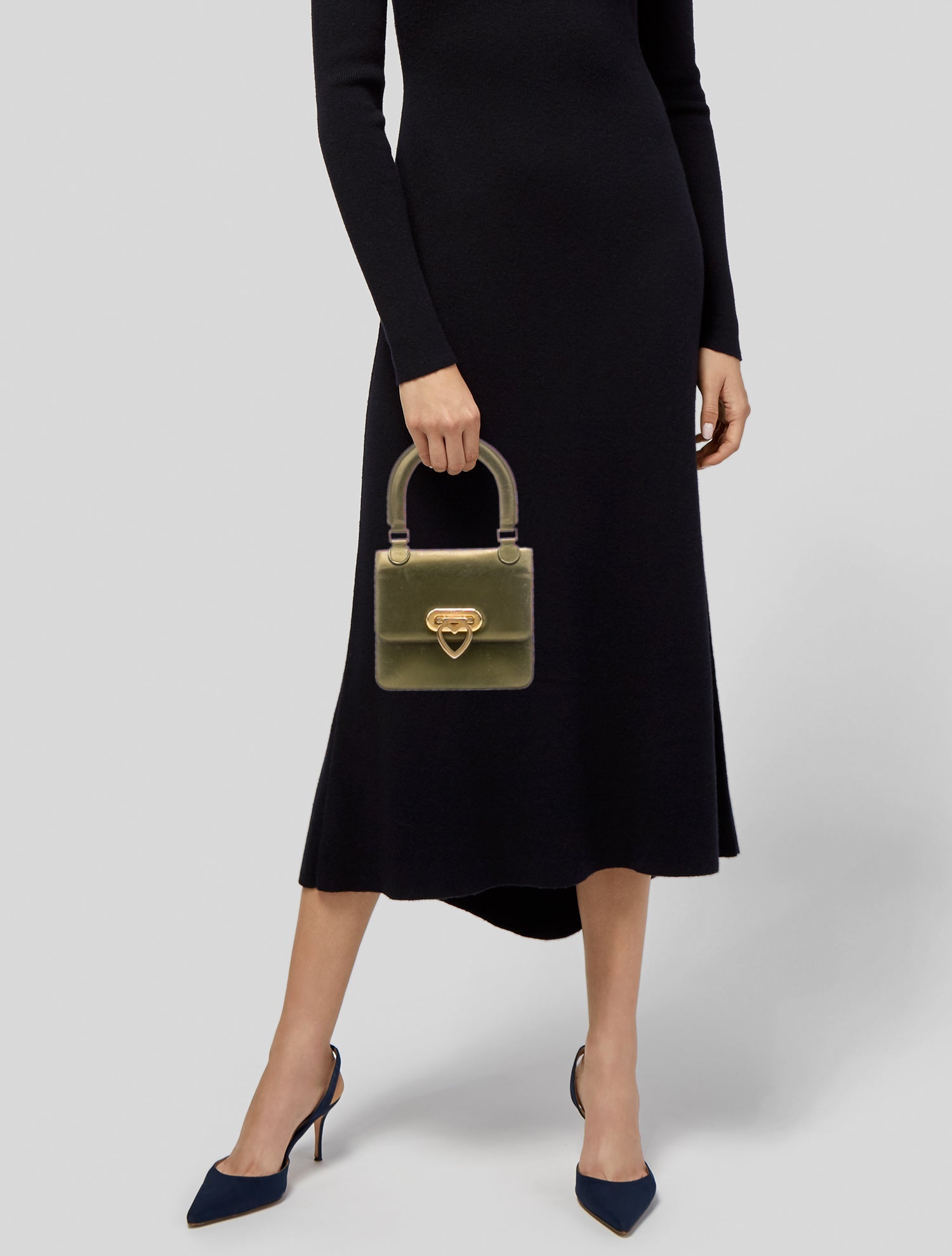 Moschino Patent Leather Top Handle Bag