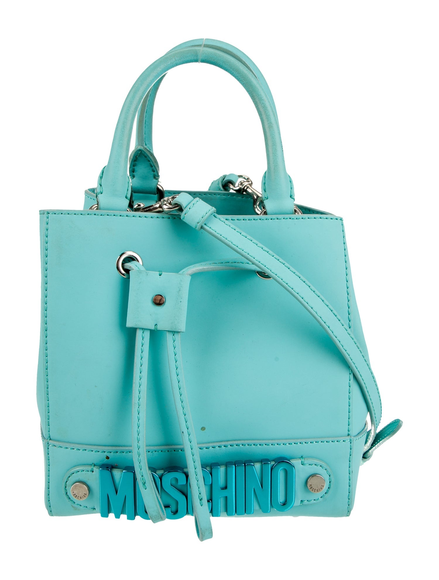 Moschino Leather Top Handle Bag