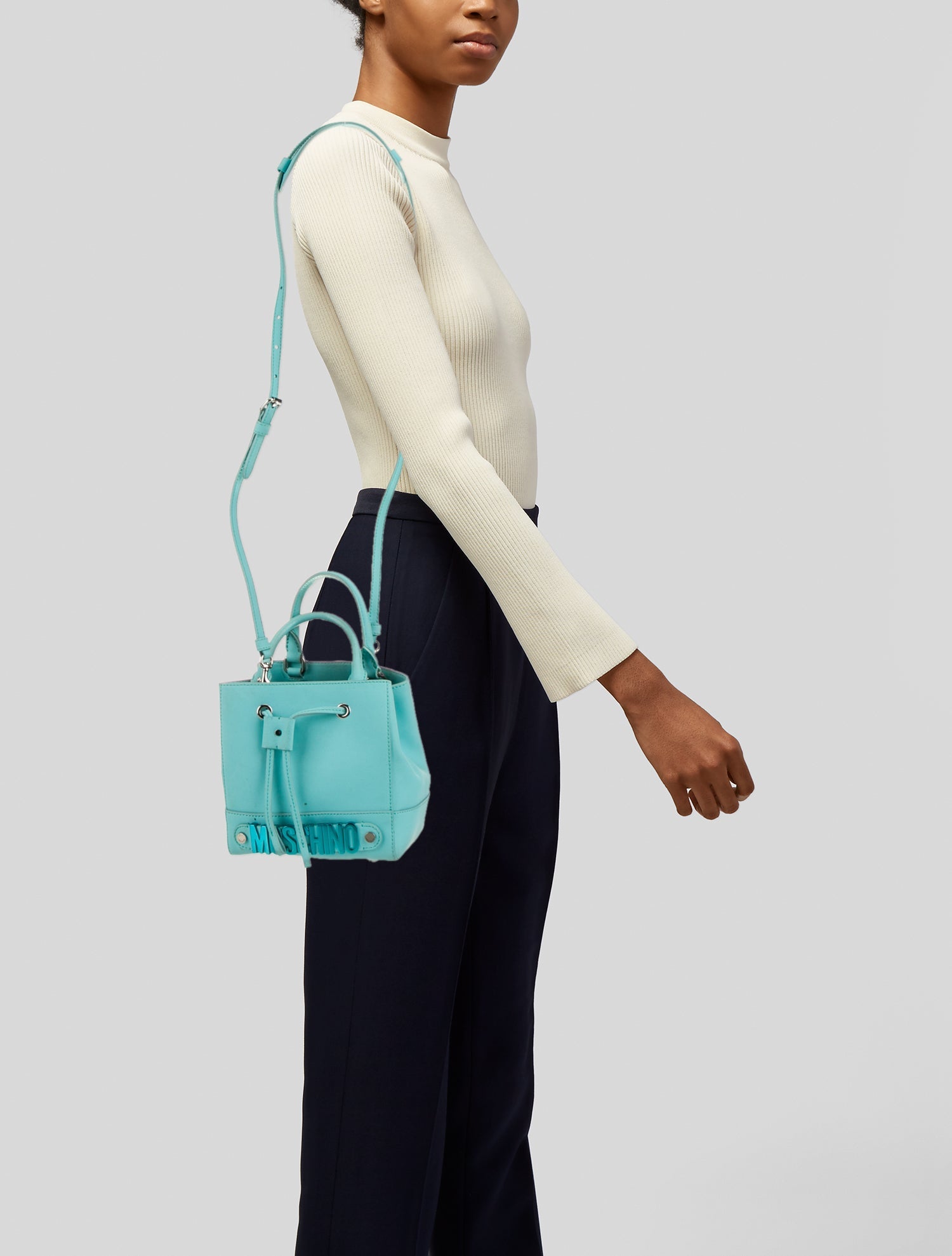 Moschino Leather Top Handle Bag