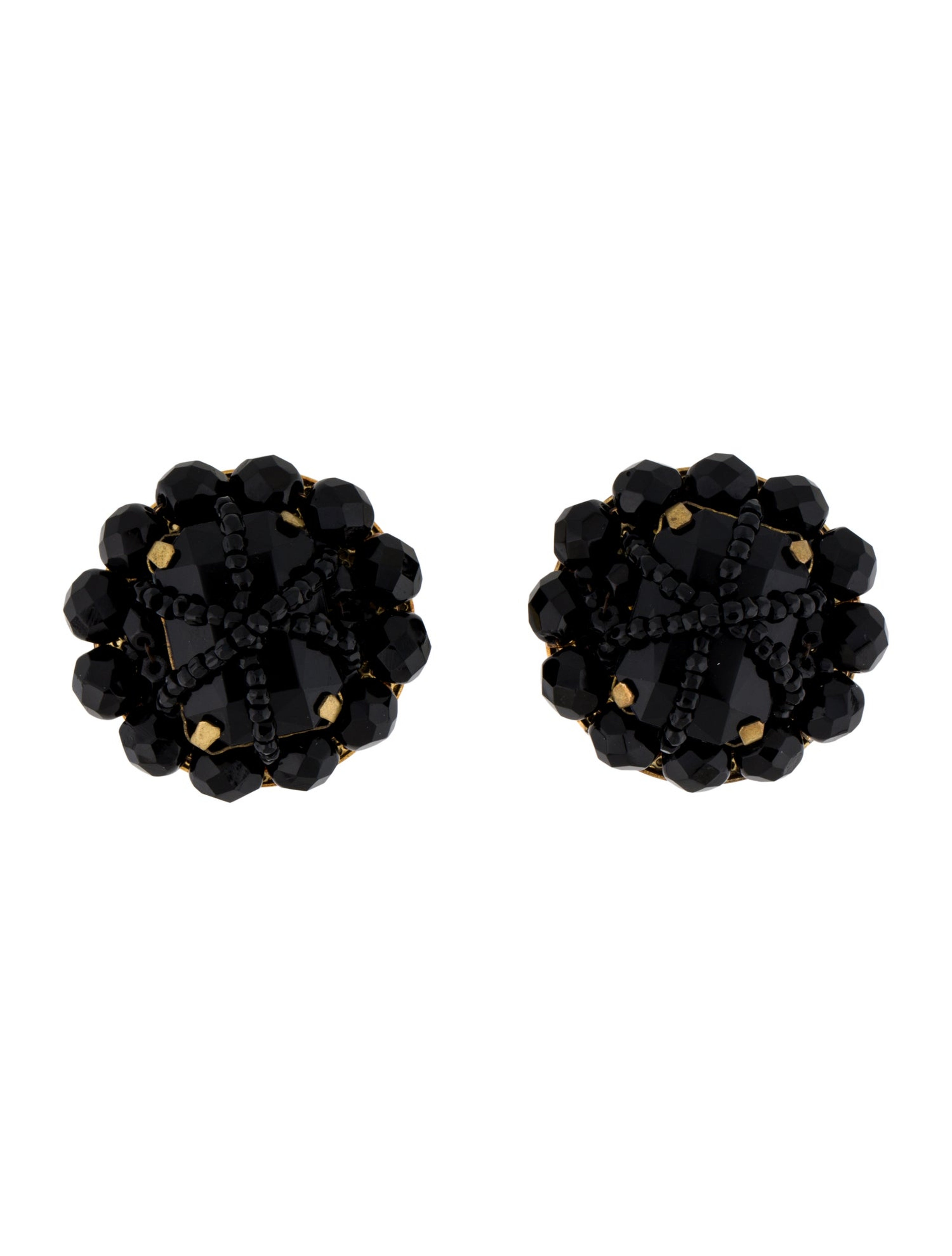 Crystal & Bead Clip-On Earrings