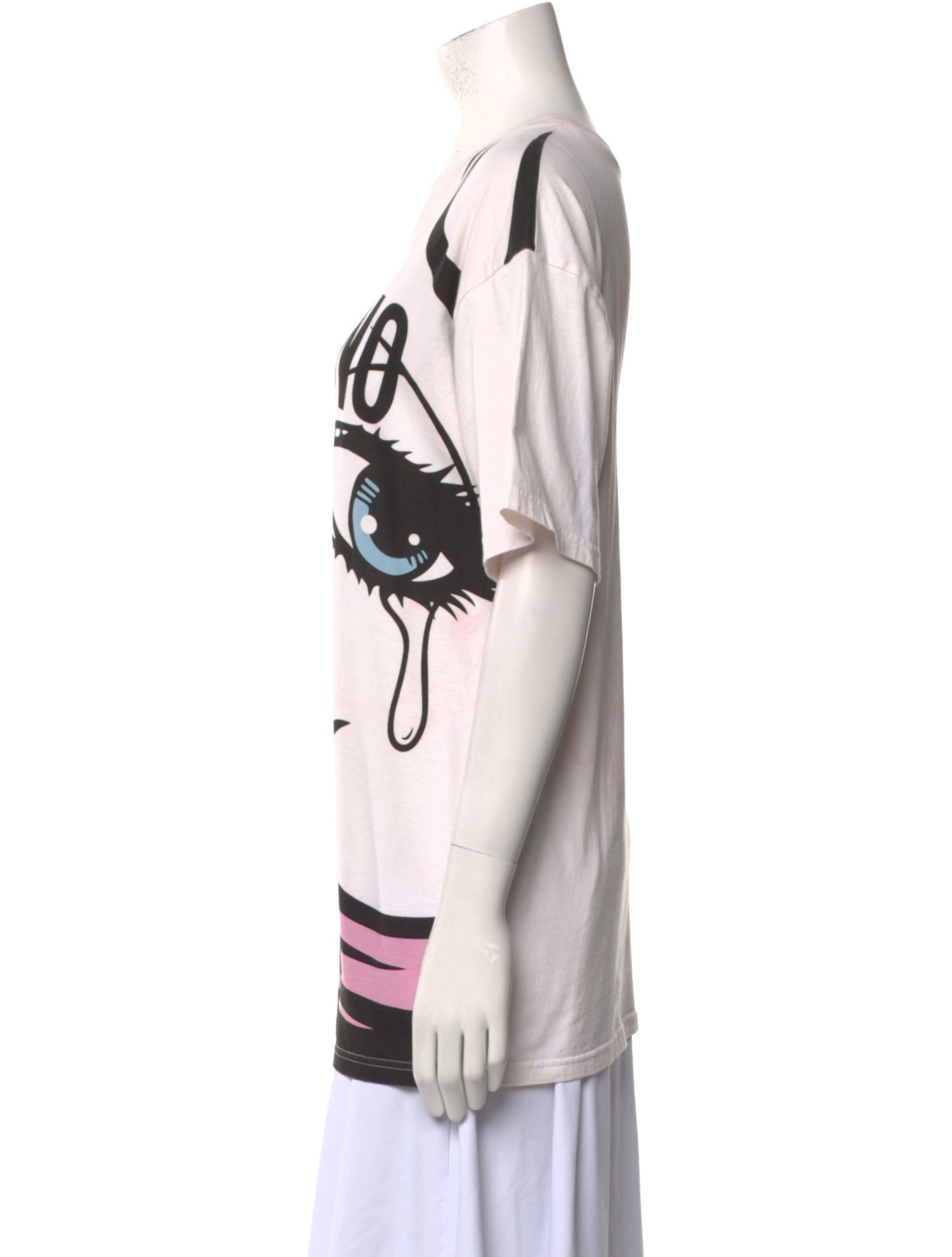 Moschino Graphic Print Bateau Neckline T-Shirt