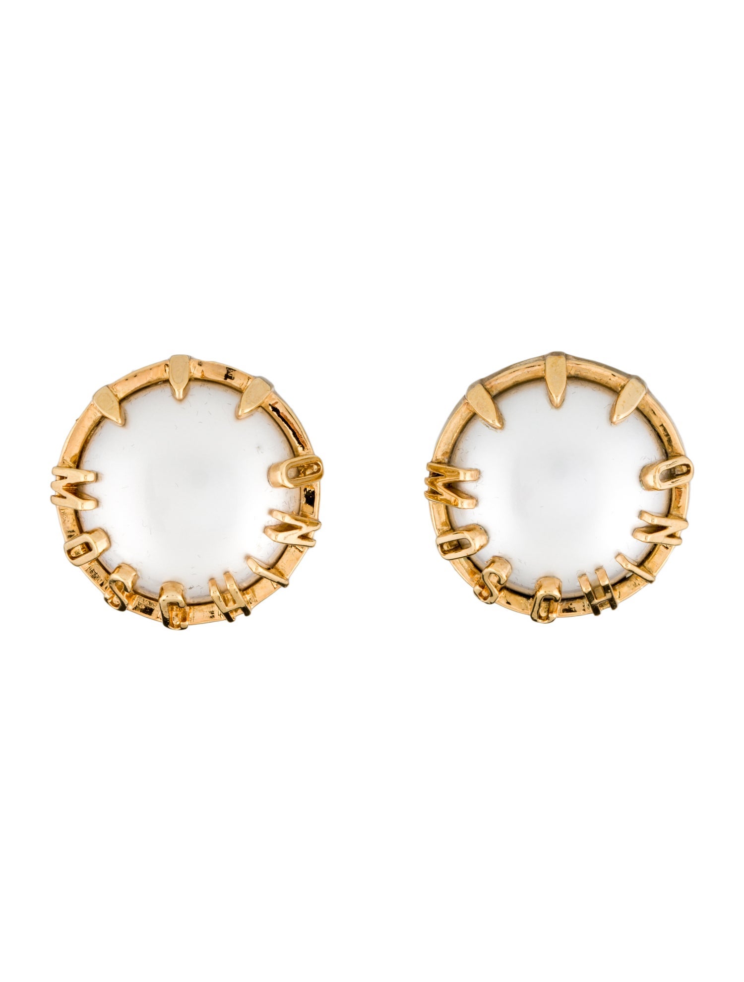 Moschino Faux Pearl Clip-On Earrings