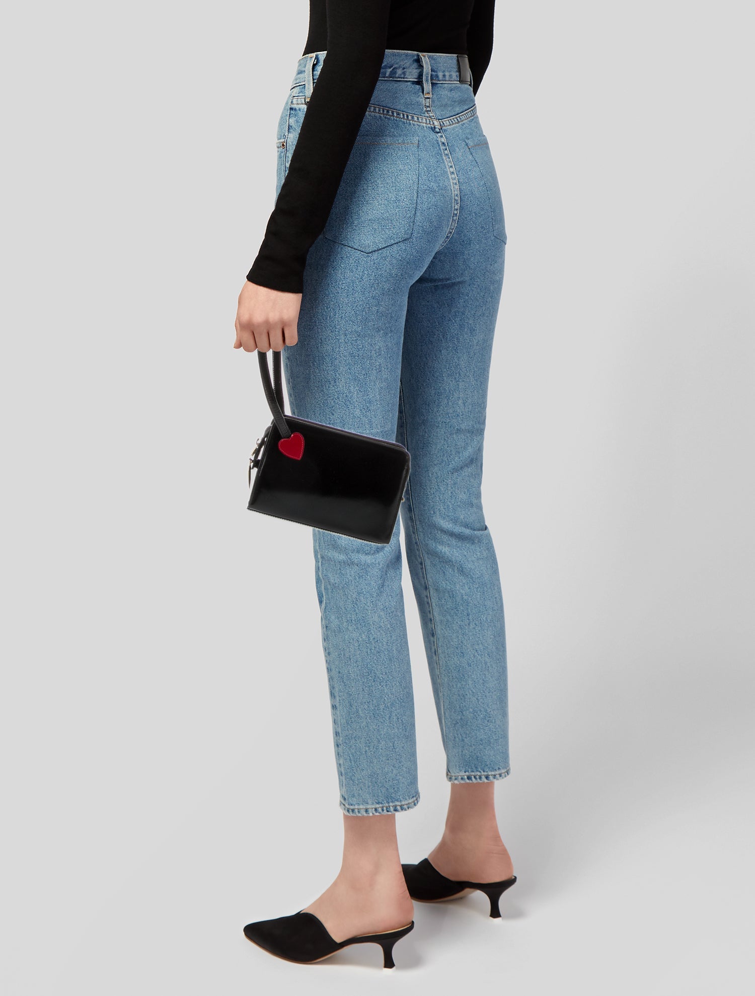 Moschino Patent Leather Top Handle Bag