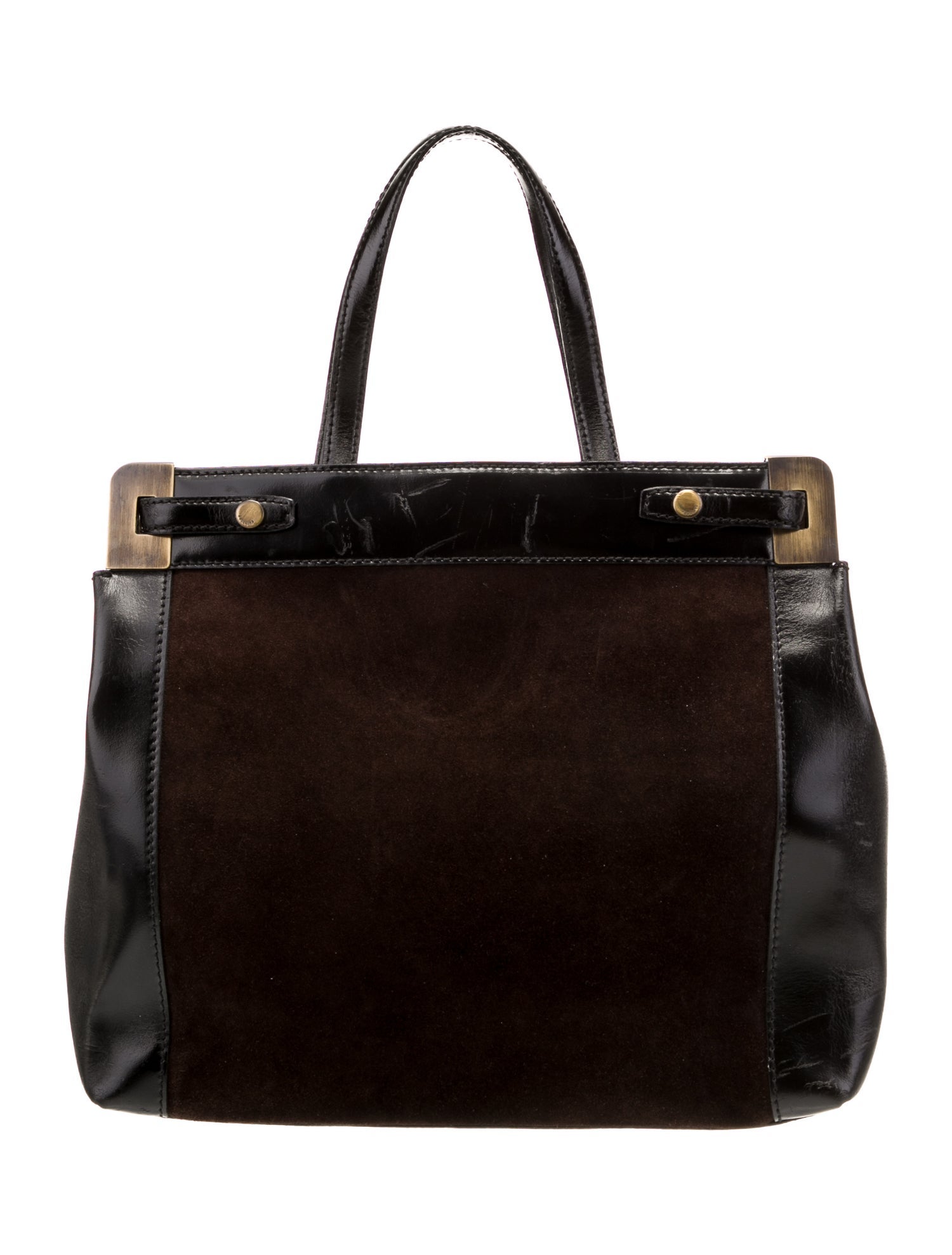 Moschino Suede Top Handle Bag