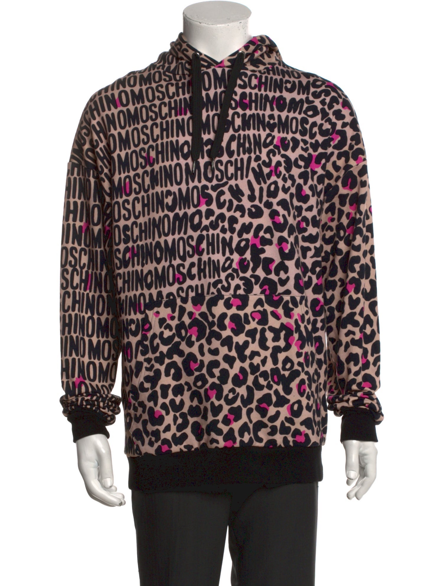Moschino Animal Print Crew Neck Hoodie
