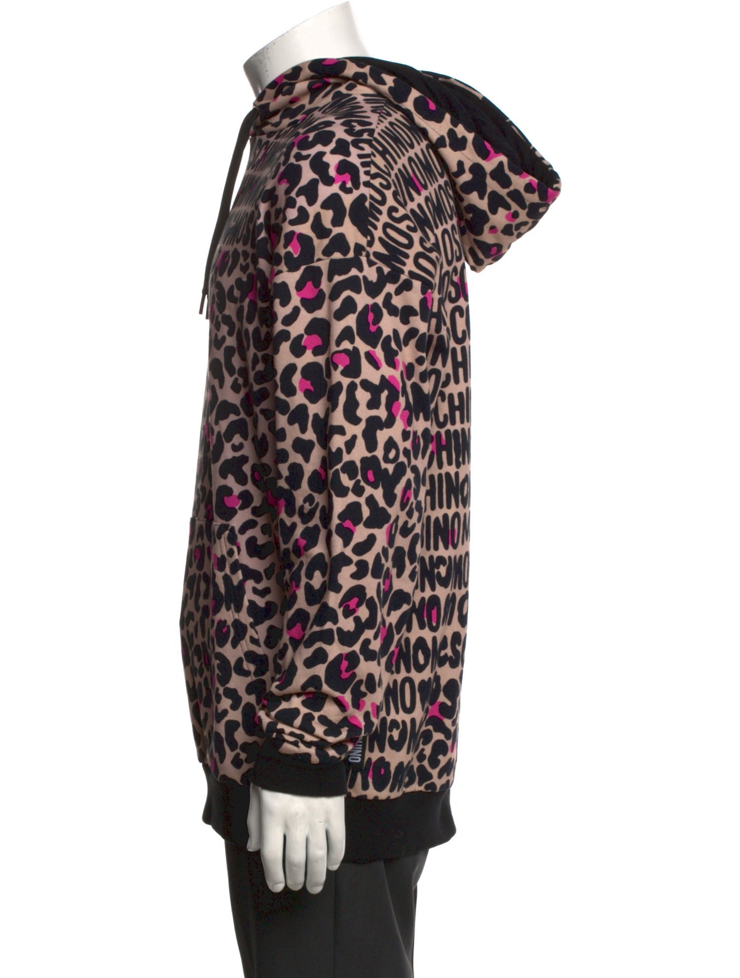 Moschino Animal Print Crew Neck Hoodie