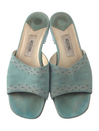 Moschino Suede Slides