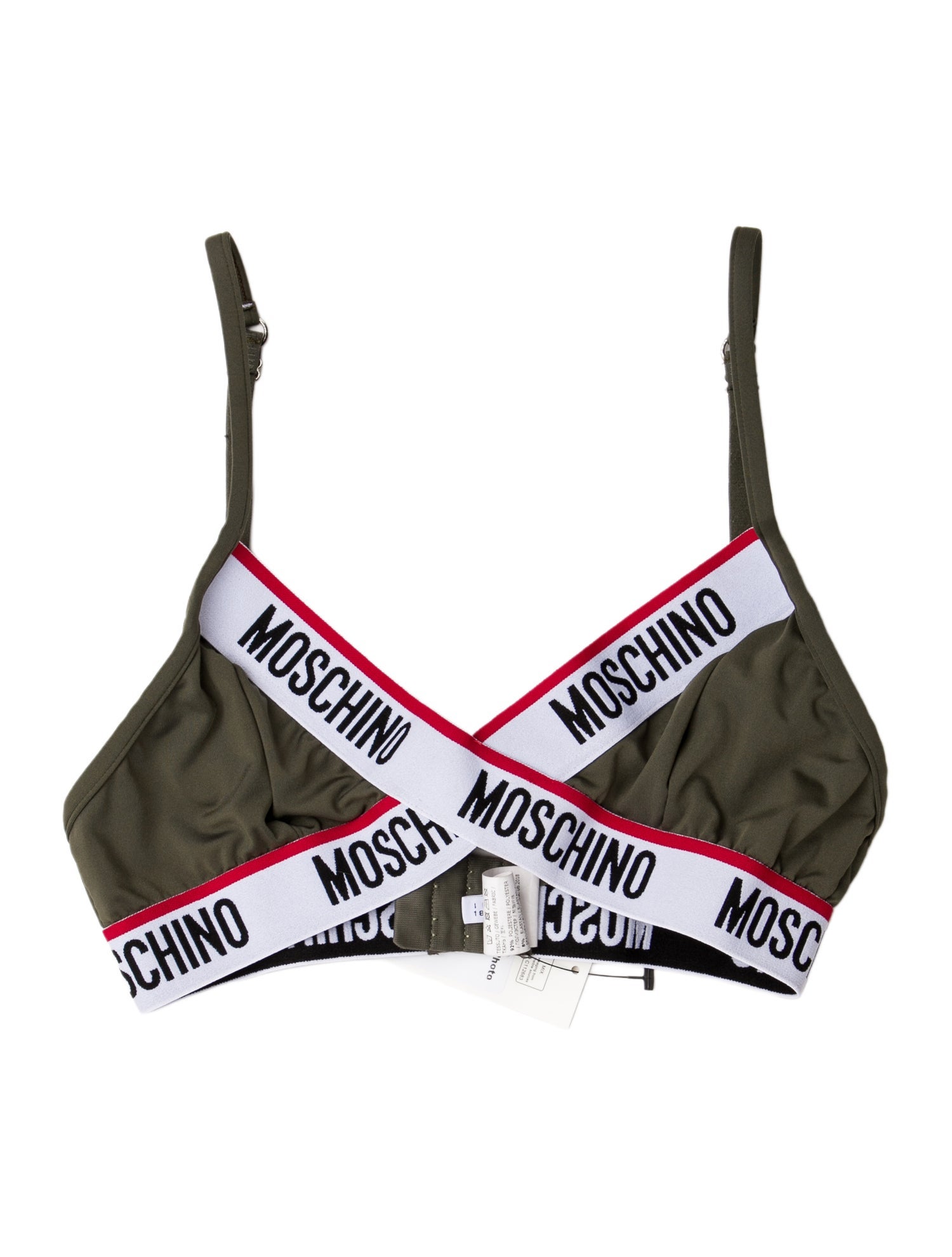 Moschino Graphic Print V-Neck Crop Top