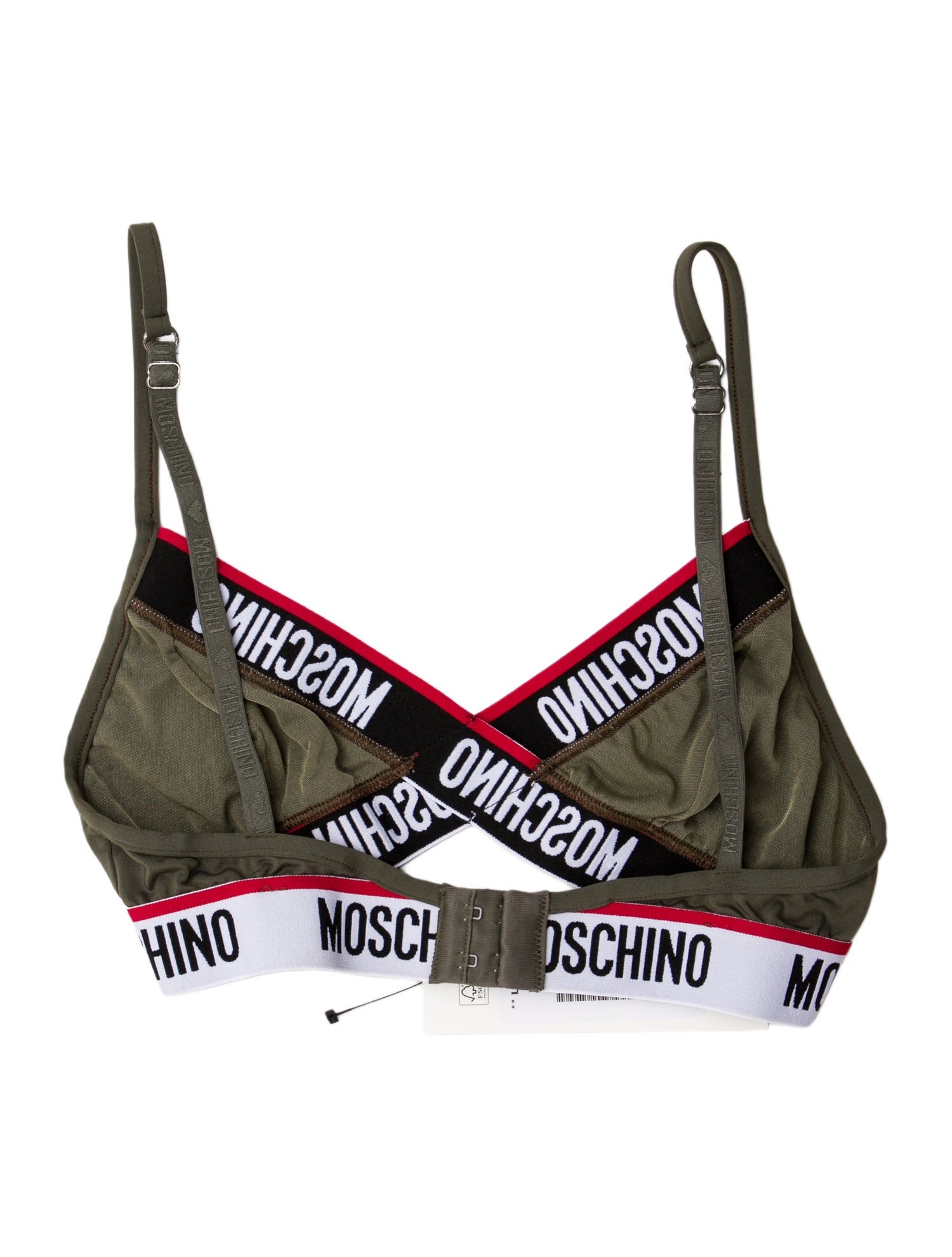 Moschino Graphic Print V-Neck Crop Top