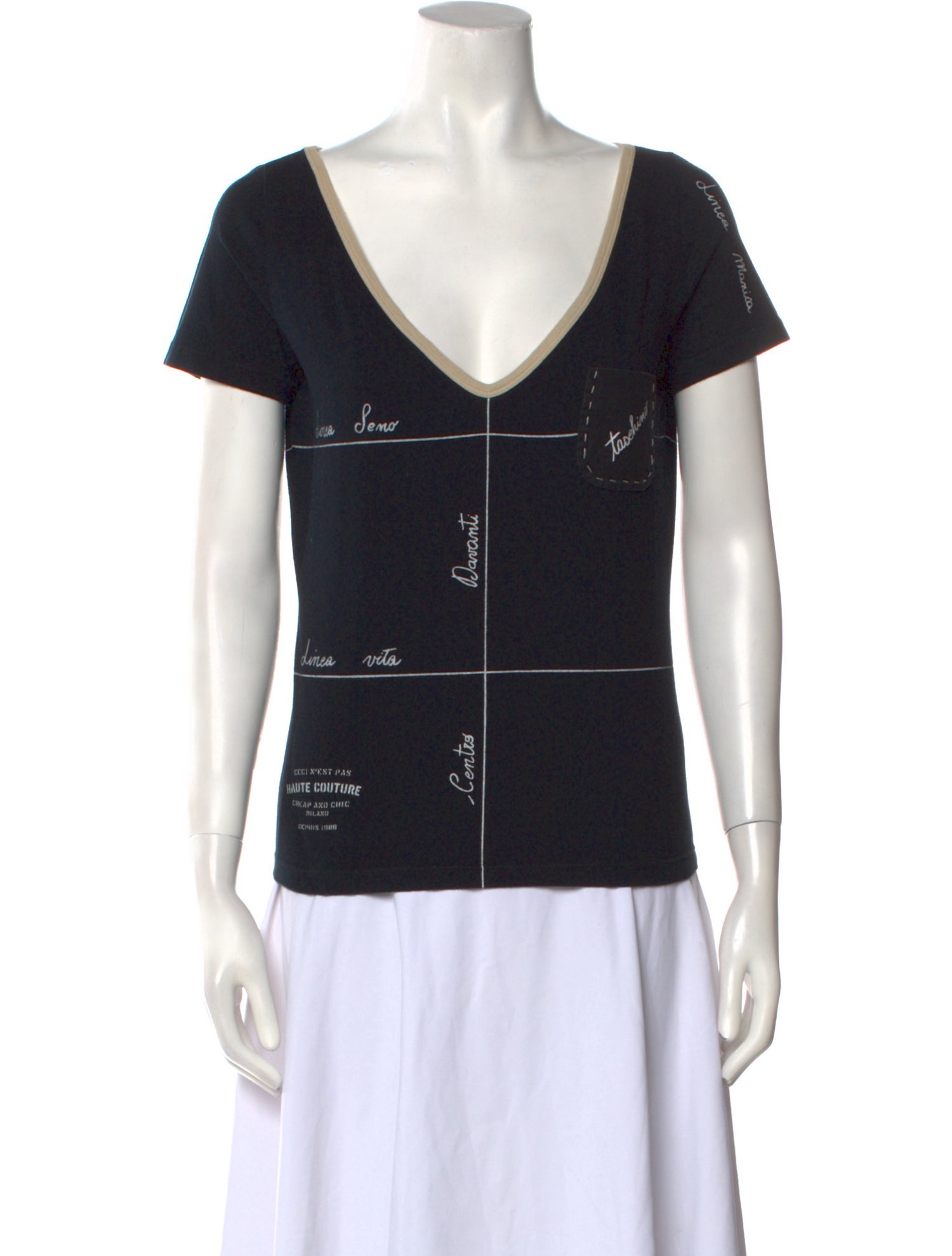 Moschino V-Neck Short Sleeve T-Shirt