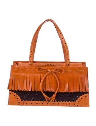 Moschino Canvas Top Handle Bag