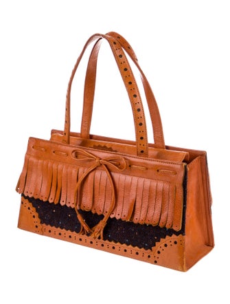 Moschino Canvas Top Handle Bag