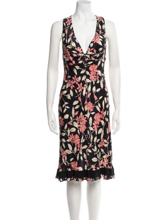 Moschino Floral Print Midi Length Dress