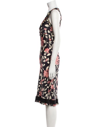 Moschino Floral Print Midi Length Dress