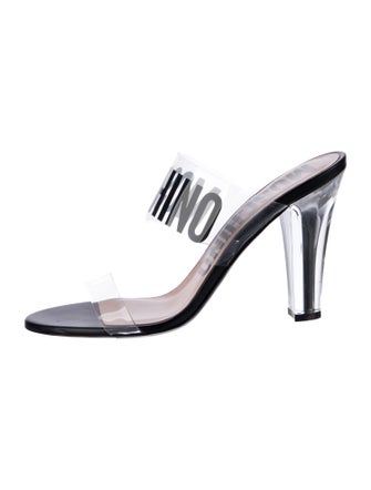 Moschino PVC Graphic Print Slides