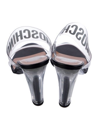 Moschino PVC Graphic Print Slides