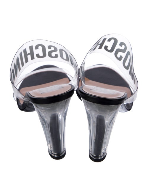 Moschino PVC Graphic Print Slides