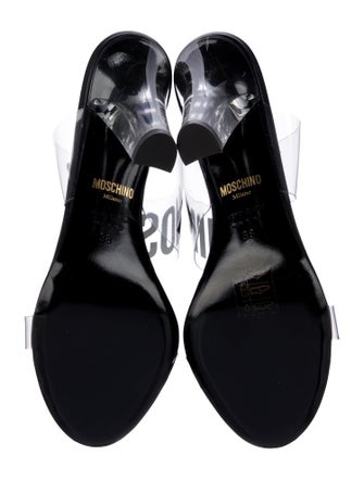 Moschino PVC Graphic Print Slides