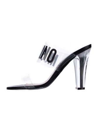 Moschino PVC Graphic Print Slides