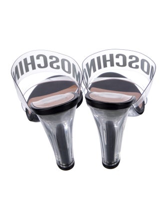 Moschino PVC Graphic Print Slides