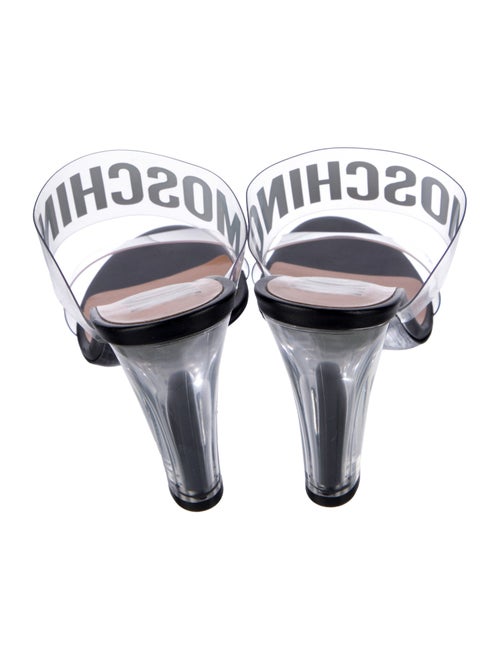 Moschino PVC Graphic Print Slides