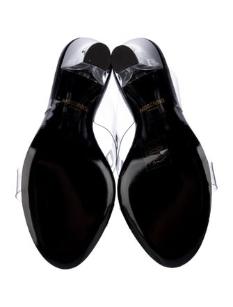 Moschino PVC Graphic Print Slides