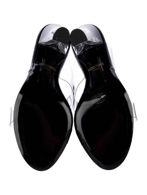 Moschino PVC Graphic Print Slides