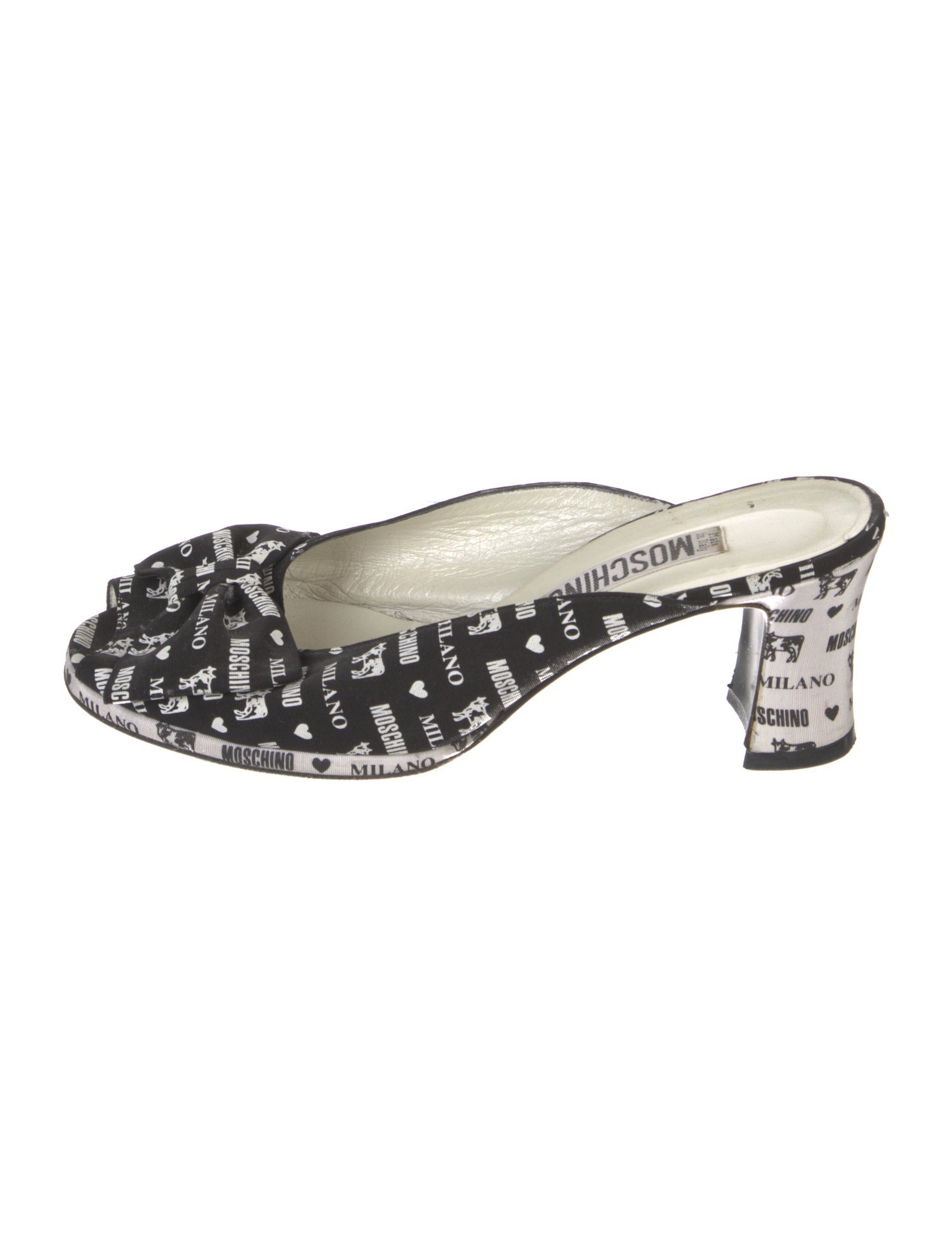Moschino Canvas Printed Slides